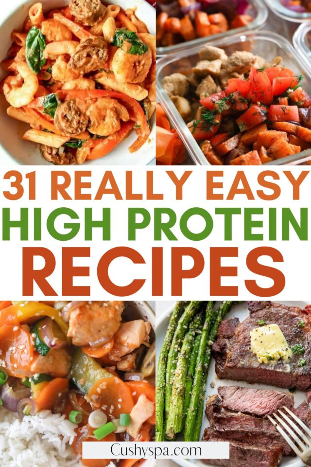 31 Easy High Protein Recipes - Cushy Spa