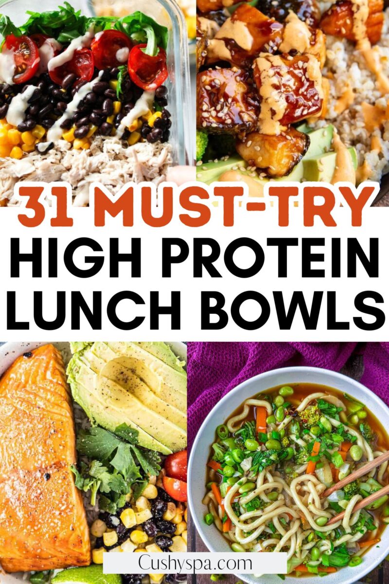 31 High Protein Lunch Bowl Ideas - Cushy Spa